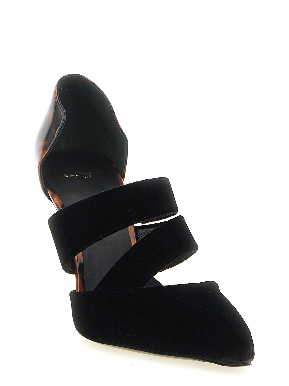 Balmain Schwarze Pumps aus Viskose mit hohem Absatz