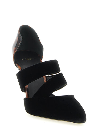 Balmain Schwarze Pumps aus Viskose mit hohem Absatz