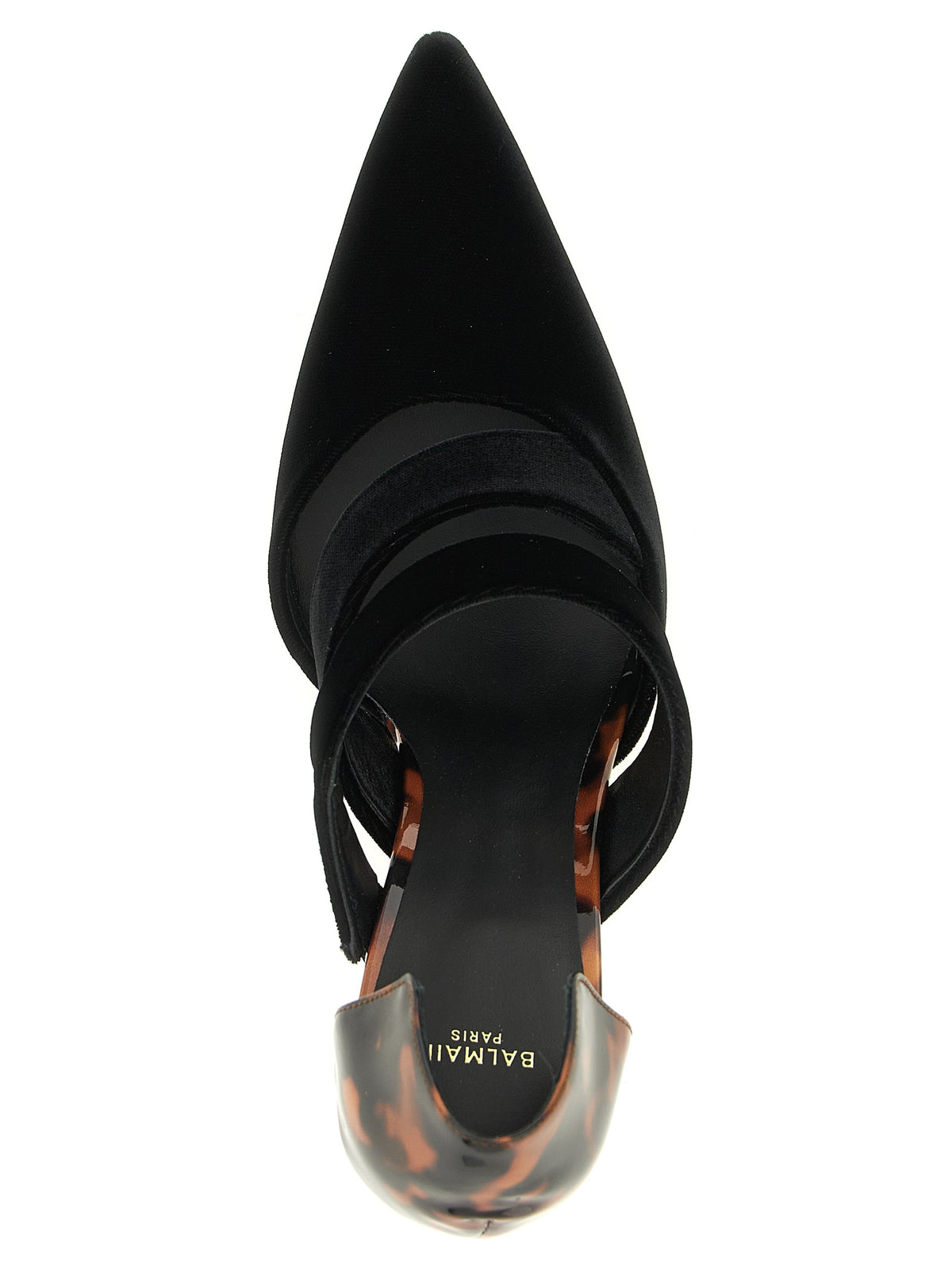 Balmain Schwarze Pumps aus Viskose mit hohem Absatz