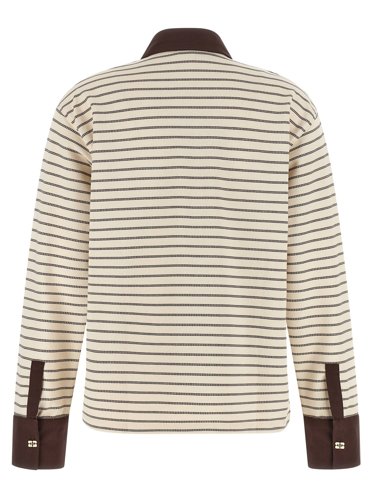 Ganni Brauner Baumwollcardigan