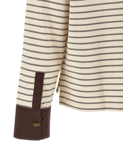 Ganni Brauner Baumwollcardigan