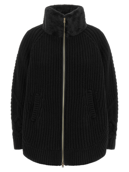 Herno Schwarzer Wollcardigan – Produktansicht 1 | Arca Lucia