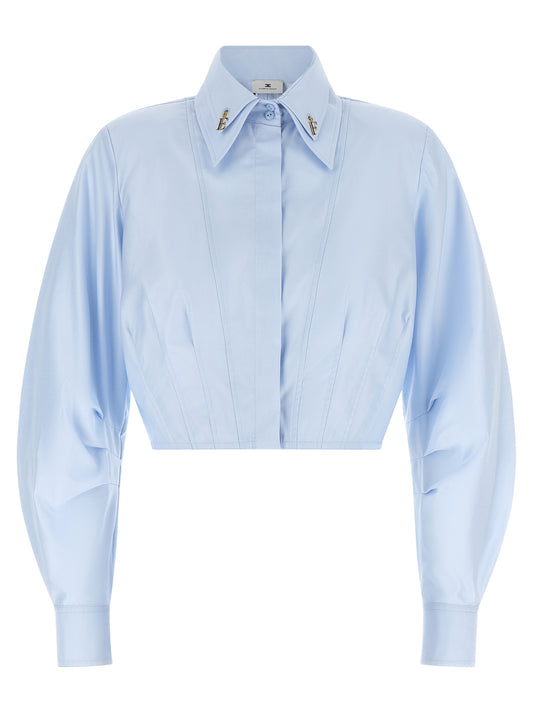 Elisabetta Franchi Blusa in Cotone – Blu