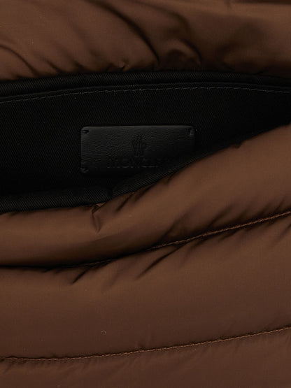 Moncler Schultertasche aus braunem Polyamid