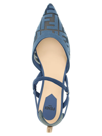 Fendi Blaue Sandalen aus Polyamid