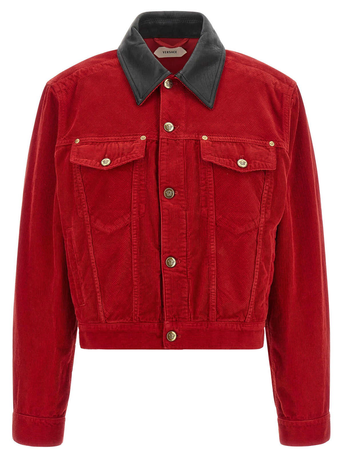 Versace Cotton Jacket Full-Length – Red