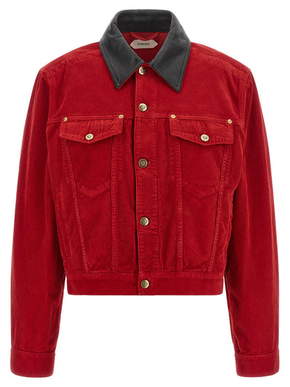 Versace Cotton Jacket Full-Length – Red
