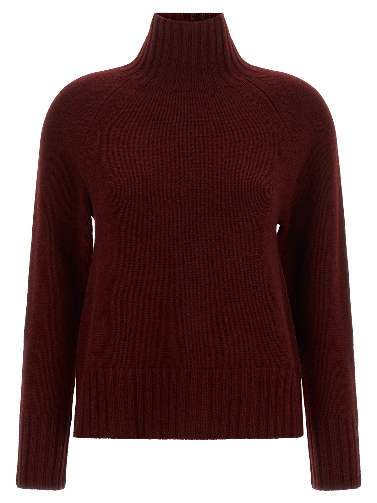 'S Max Mara Bordeaux Woll-Strickjacke