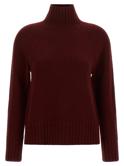 'S Max Mara Bordeaux Woll-Strickjacke