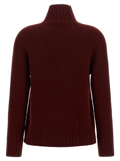 'S Max Mara Bordeaux Woll-Strickjacke