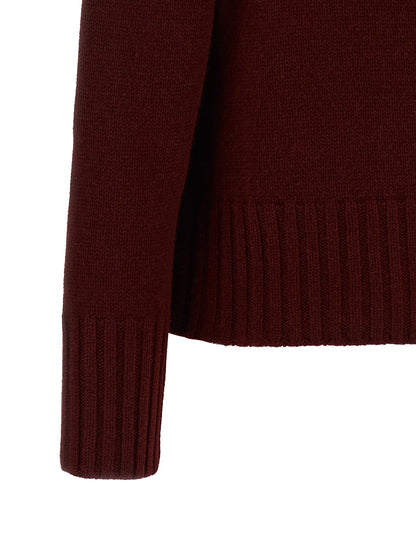 'S Max Mara Bordeaux Woll-Strickjacke