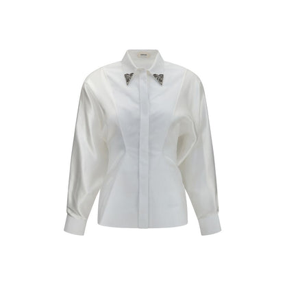 Camicia elegante Versace in cotone bianco