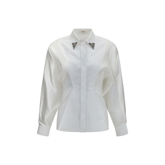 Camicia elegante Versace in cotone bianco