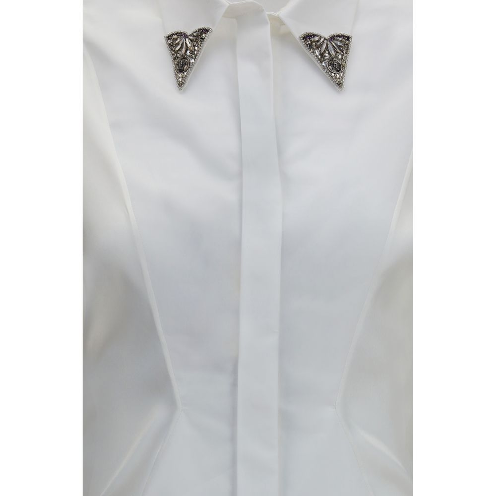 Camicia elegante Versace in cotone bianco