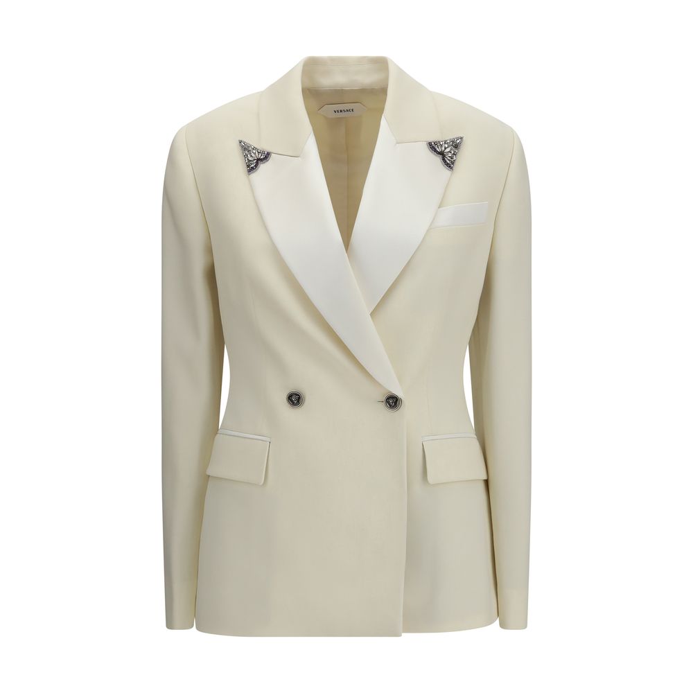 Blazer Versace in lana beige