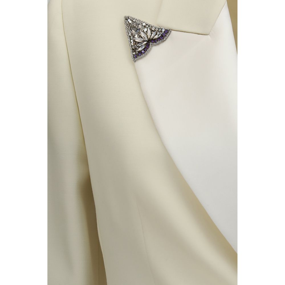Blazer Versace in lana beige
