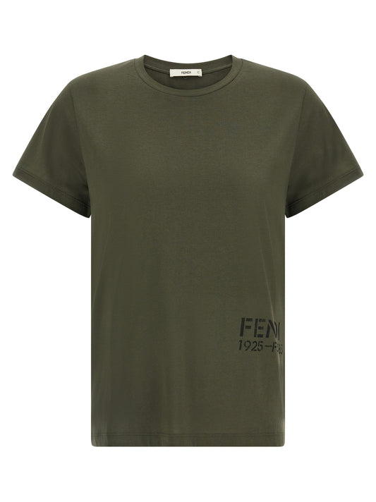 Fendi T-Shirt in Cotone – Bicolore