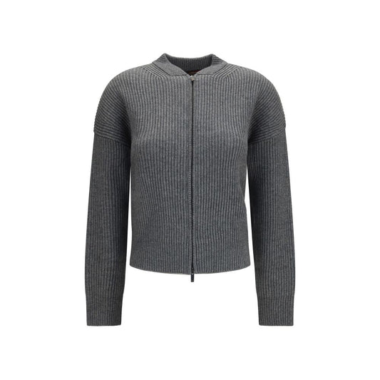 Max Mara Cardigan in Lana Ovis Aries – Grigio
