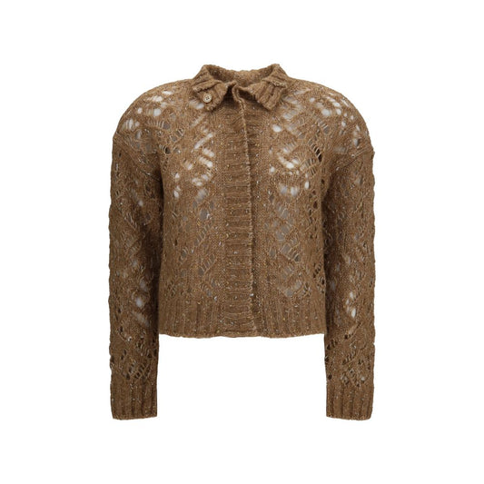 Max Mara Alpaca Vicugna Pacos Cardigan – Marrone