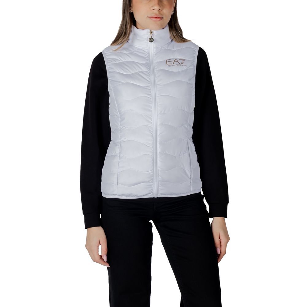 EA7 Emporio Armani Weiße ärmellose Polyester-Jacke – Produktansicht 1 | Arca Lucia