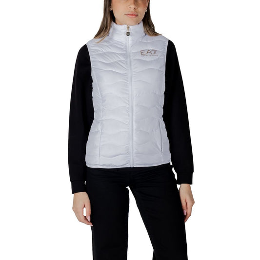 EA7 Emporio Armani Weiße ärmellose Polyester-Jacke – Produktansicht 1 | Arca Lucia