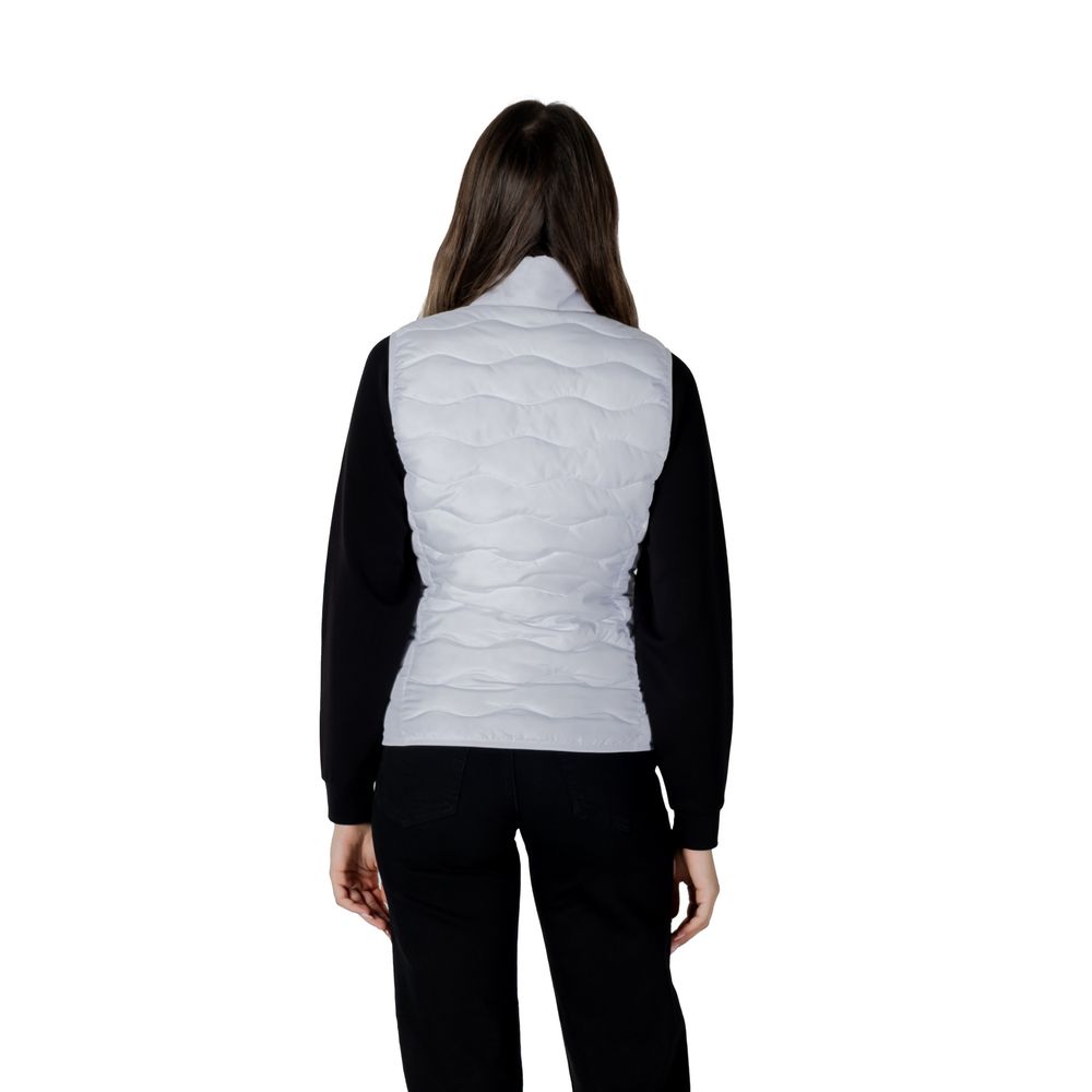 EA7 Emporio Armani Weiße ärmellose Polyester-Jacke – Produktansicht 2 | Arca Lucia