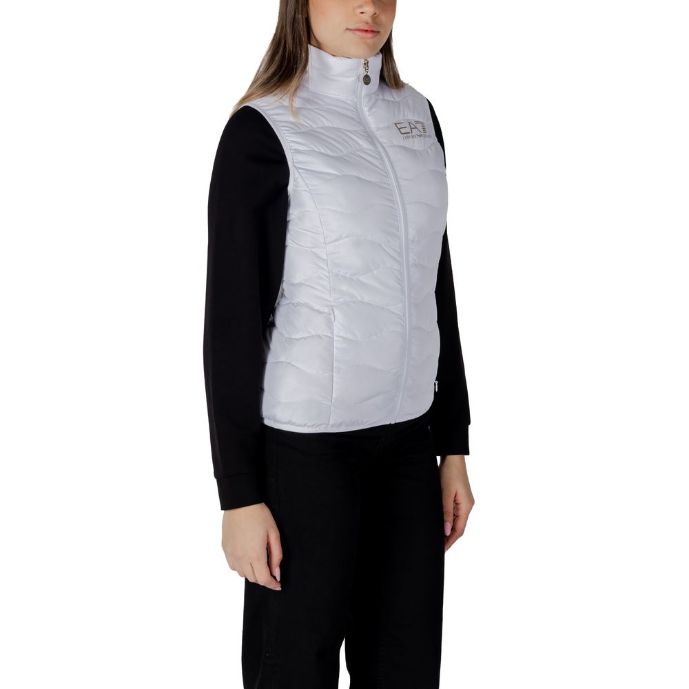 EA7 Emporio Armani Weiße ärmellose Polyester-Jacke – Produktansicht 4 | Arca Lucia