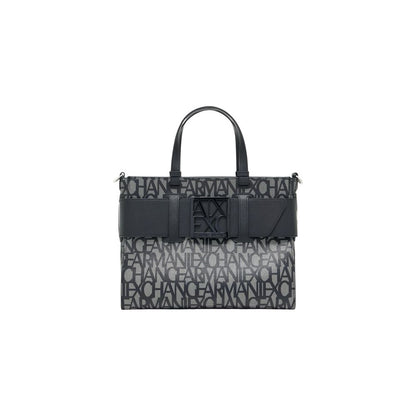 Armani Exchange Schwarze Baumwoll-Handtasche