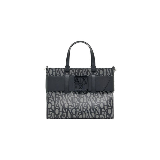 Armani Exchange Schwarze Baumwoll-Handtasche