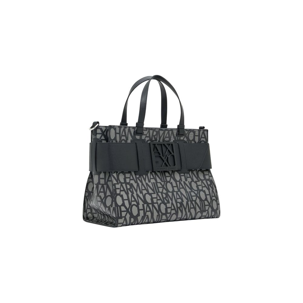 Armani Exchange Schwarze Baumwoll-Handtasche