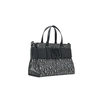 Armani Exchange Schwarze Baumwoll-Handtasche