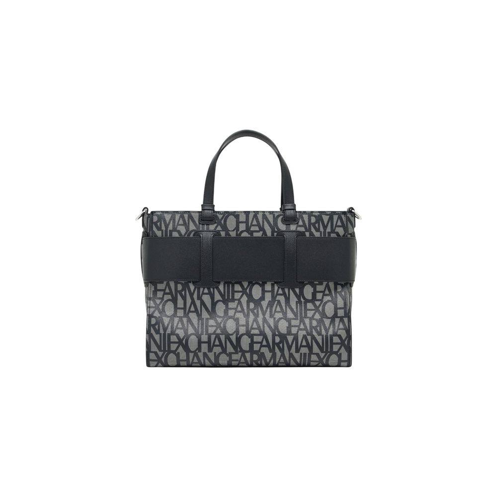 Armani Exchange Schwarze Baumwoll-Handtasche