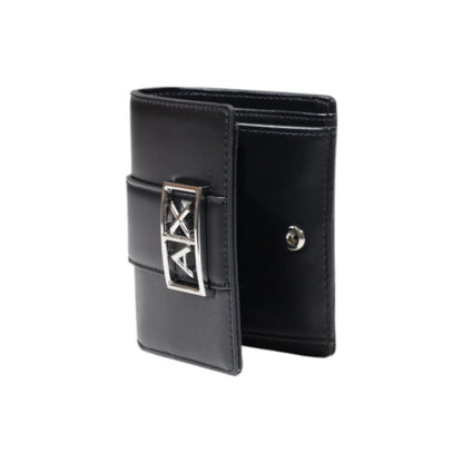 Armani Exchange Schwarzes Portemonnaie aus Polyester