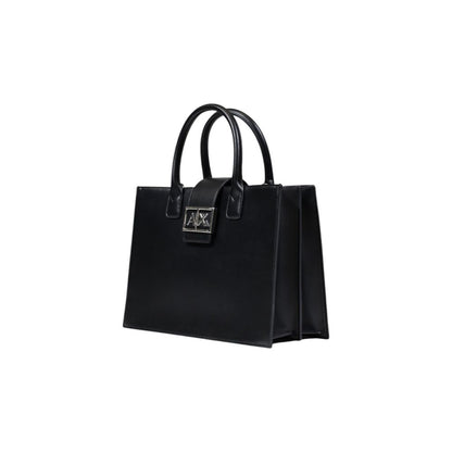 Armani Exchange Schwarze Handtasche aus Polyester