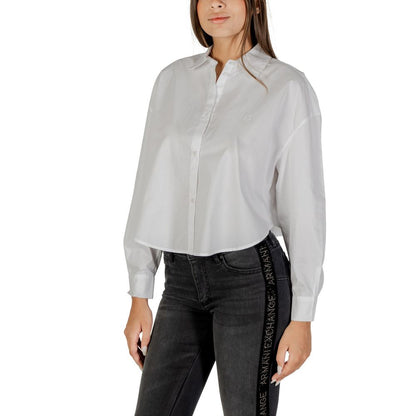 Armani Exchange Blusa in Cotone – Bianco
