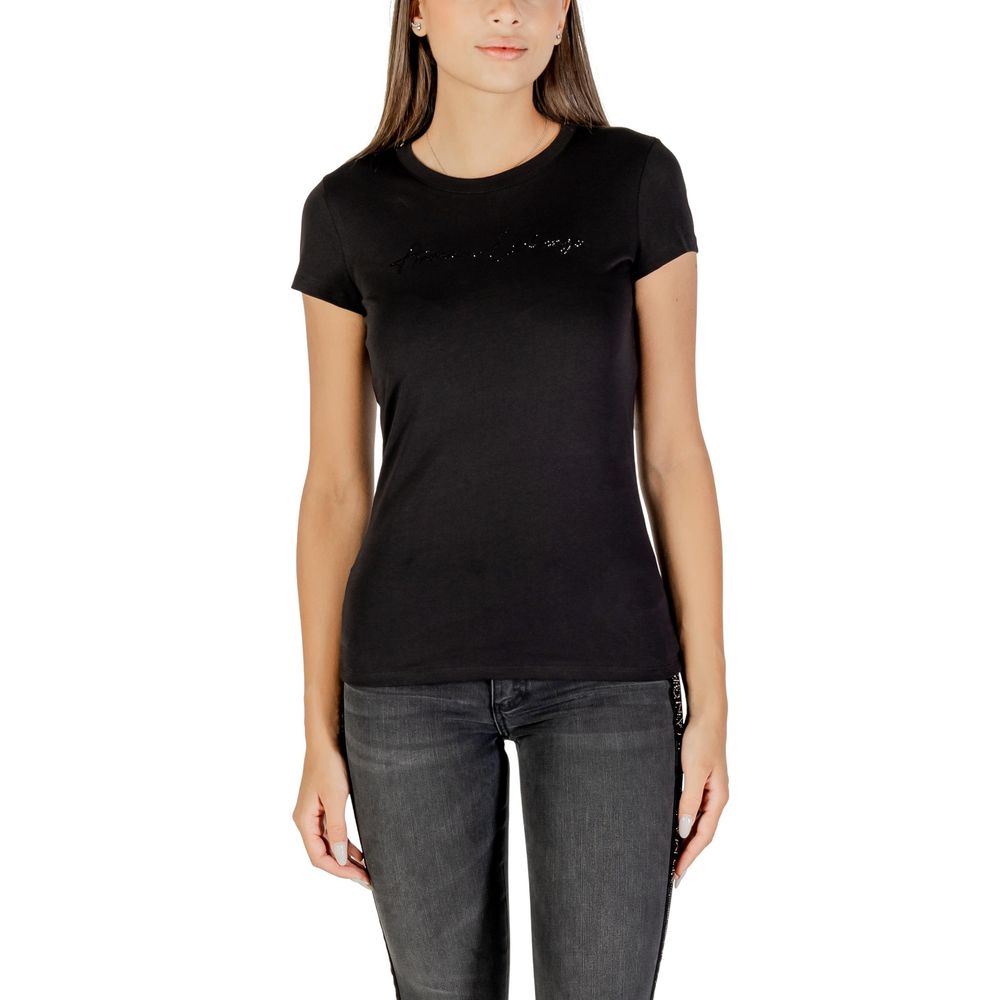 Armani Exchange T-Shirt aus Baumwolle in Schwarz
