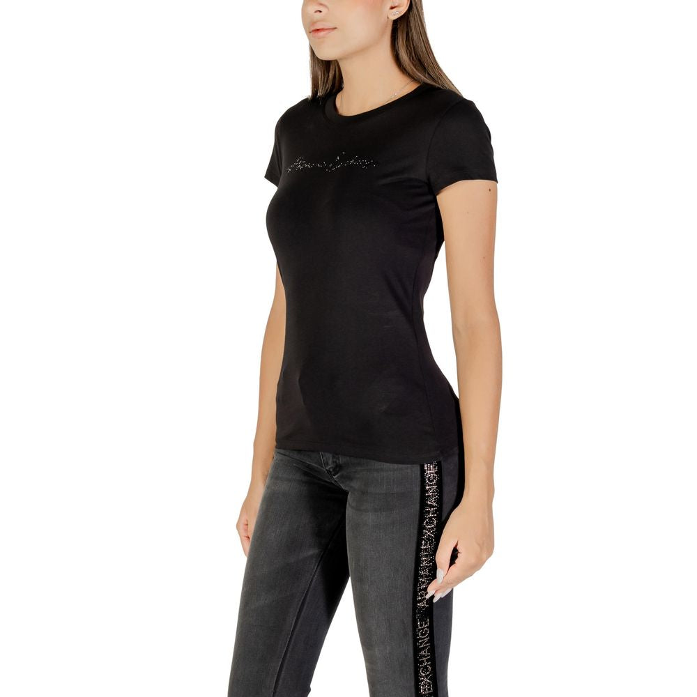 Armani Exchange T-Shirt aus Baumwolle in Schwarz