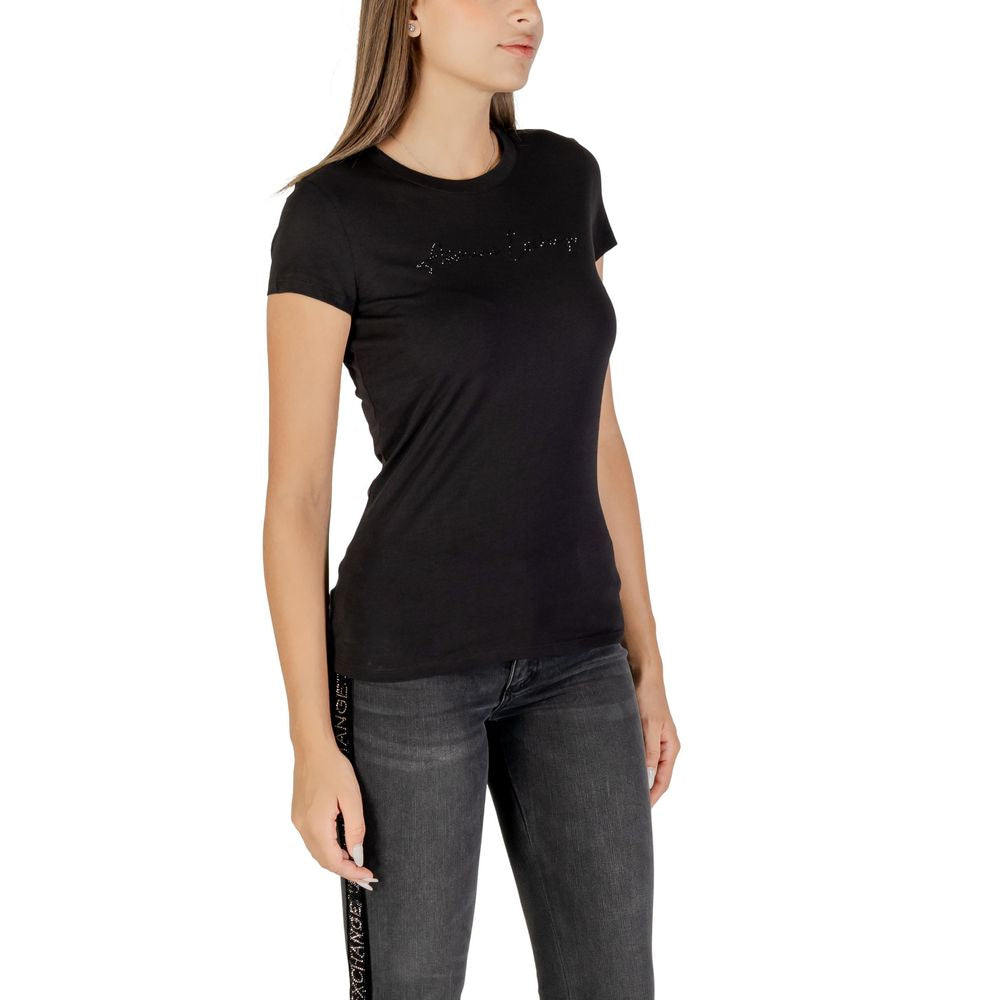 Armani Exchange T-Shirt aus Baumwolle in Schwarz