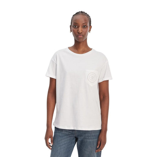 Liu Jo Weißes Baumwoll-T-Shirt – Produktansicht 1 | Arca Lucia