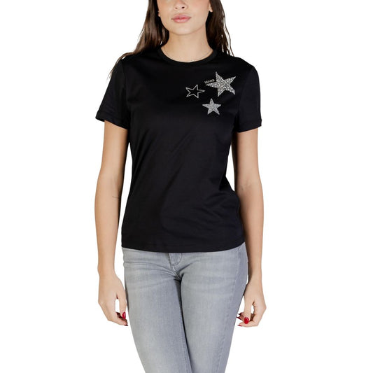 Liu Jo Schwarzes Baumwoll-T-Shirt – Produktansicht 1 | Arca Lucia