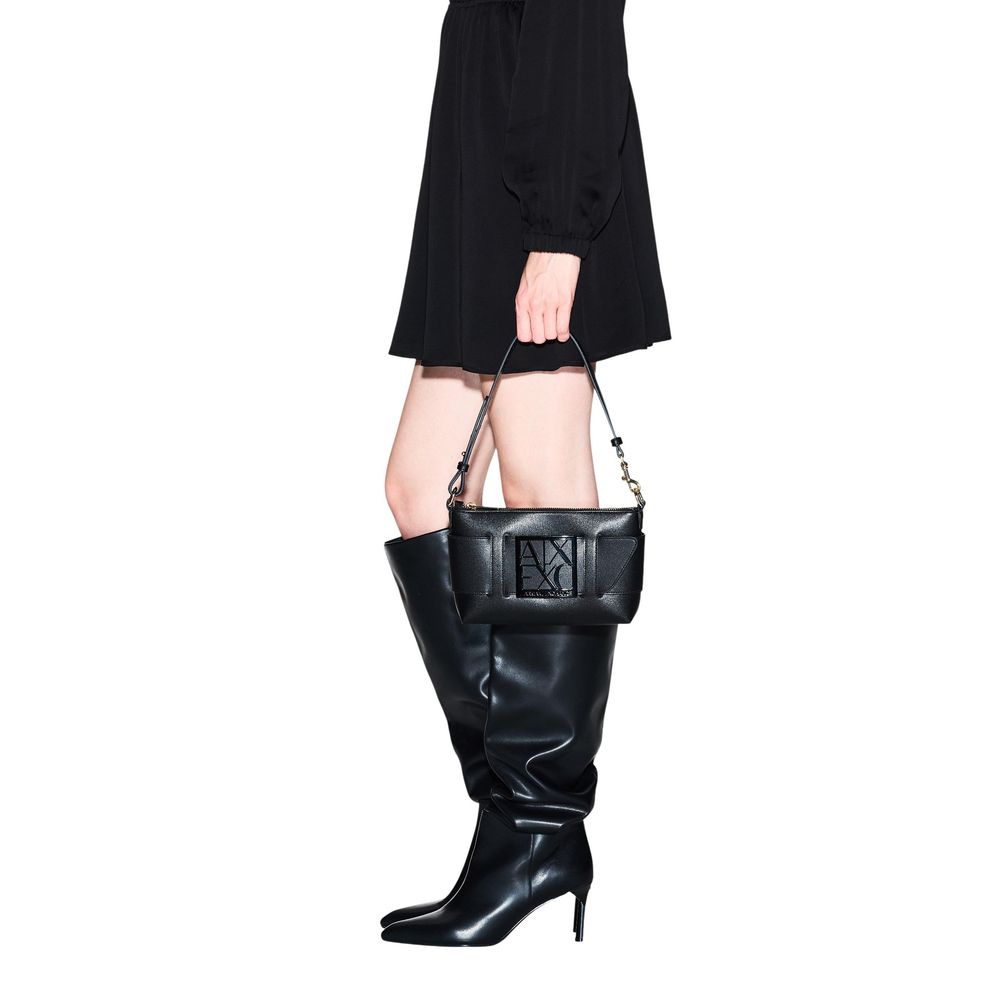 Armani Exchange Schwarze Handtasche aus Polyethylen