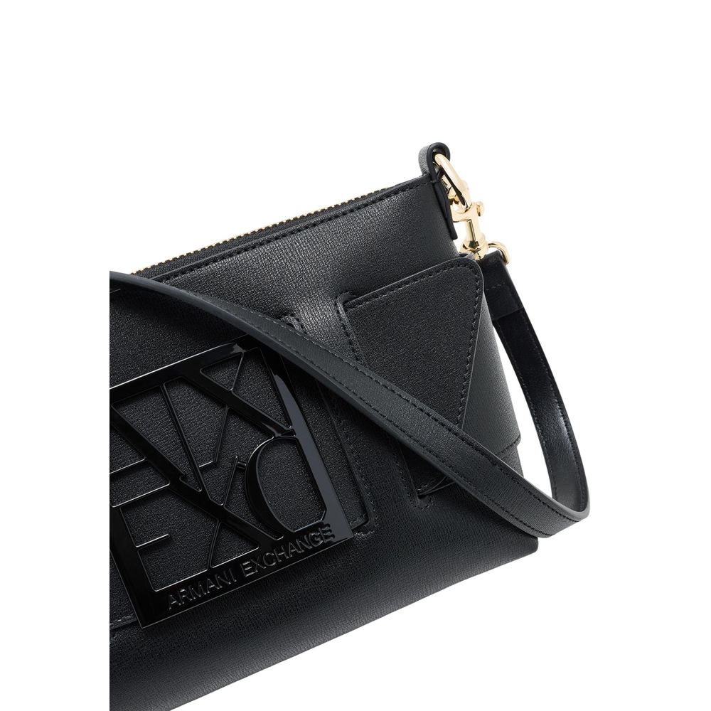 Armani Exchange Schwarze Handtasche aus Polyethylen