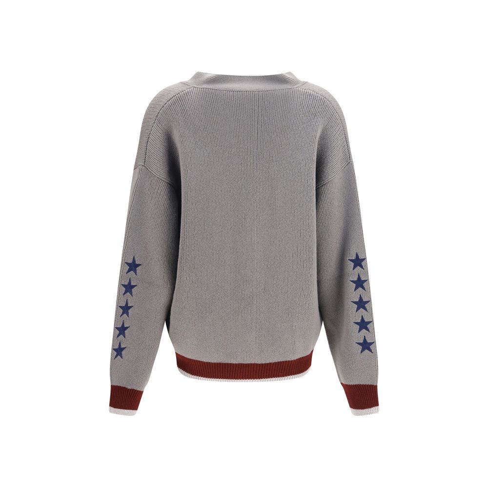 Off-White Cardigan in Lana Ovis Aries – Grigio