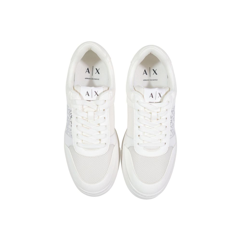 Armani Exchange Weiße Polyamid-Sneaker