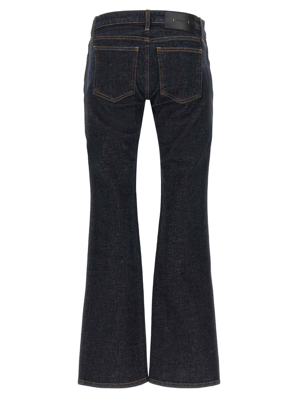 Khaite Blaue Baumwoll-Jeans mit ausgestelltem Bein