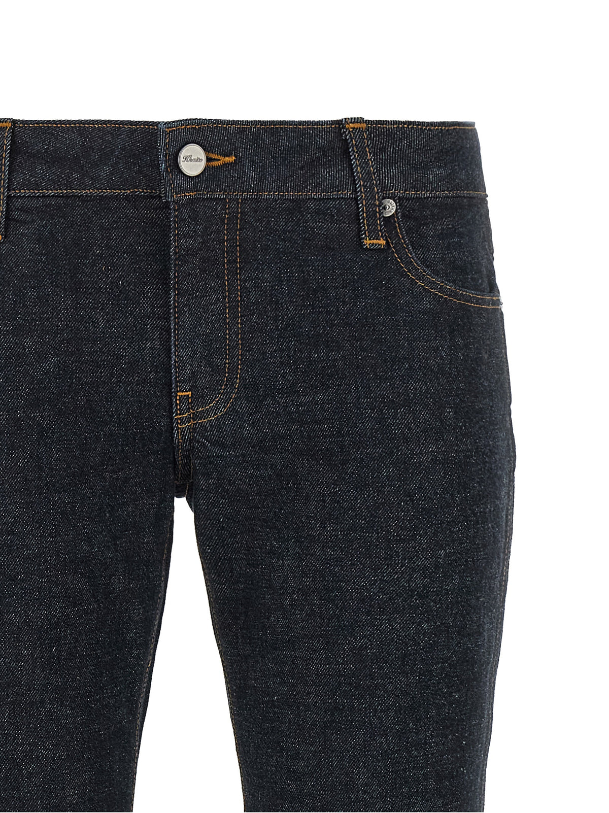 Khaite Blaue Baumwoll-Jeans mit ausgestelltem Bein