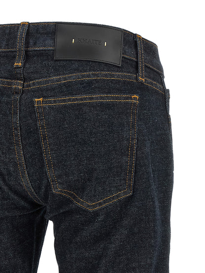 Khaite Blaue Baumwoll-Jeans mit ausgestelltem Bein