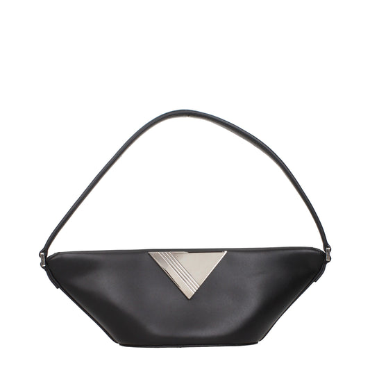 The Attico Borsa a mano nera in pelle