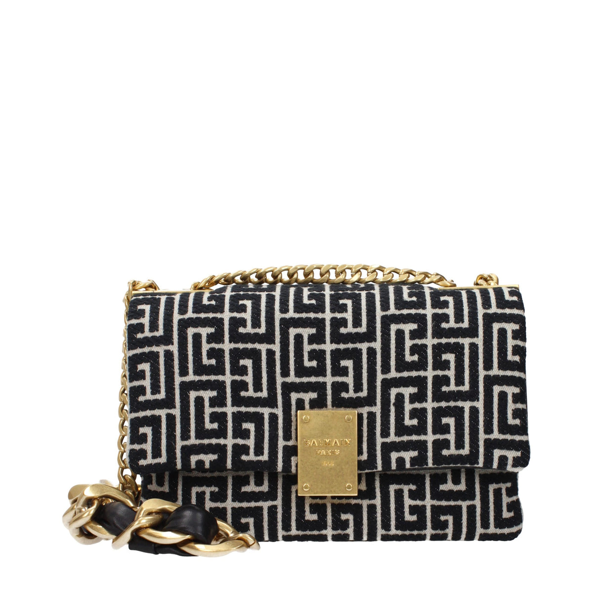 Borsa a tracolla Balmain in tessuto nero