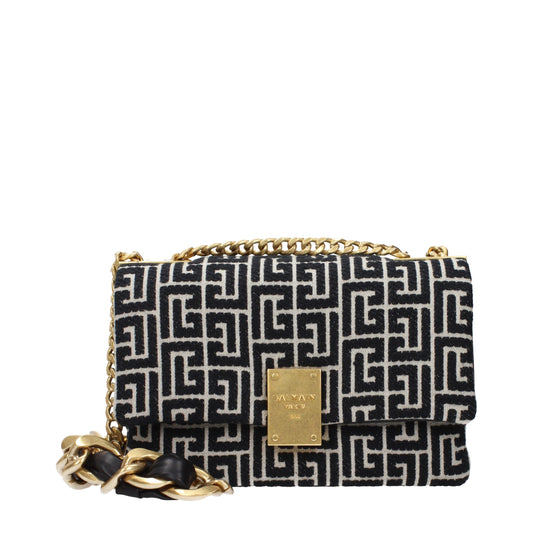Borsa a tracolla Balmain in tessuto nero